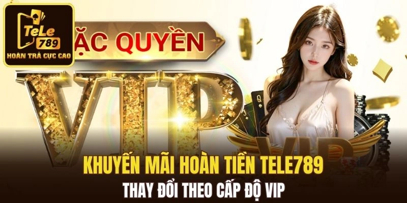Khuyến mãi hoàn tiền Tele789 thay đổi theo cấp độ VIP