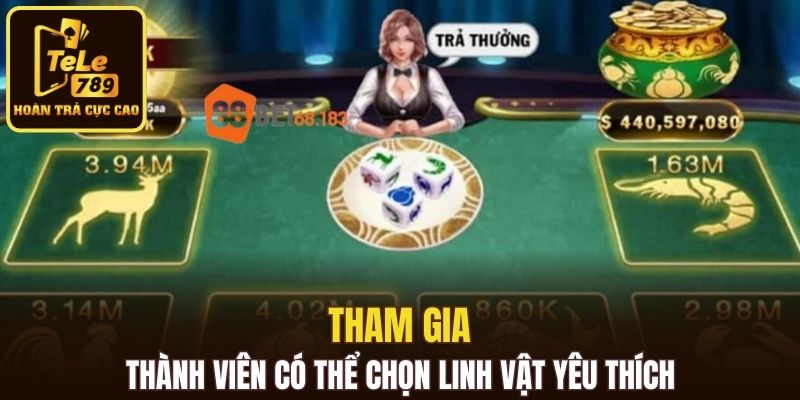 Tham gia thành viên có thể chọn linh vật yêu thích